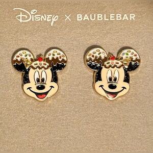 Disney BaubleBar Mickey Mouse ice cream sundae cupcake earrings